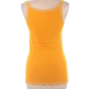 Calvin Klein Solid Yellow Tank Top Size L